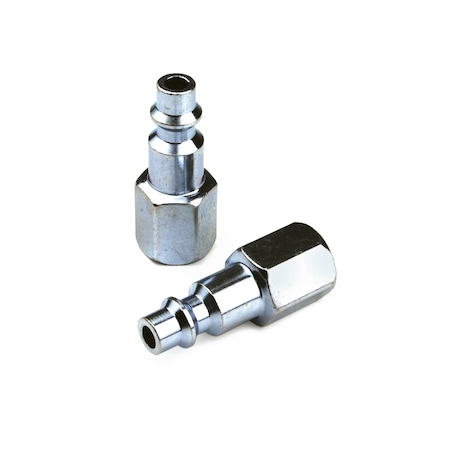 Primefit Industrial Plug 1/4" x 1/4" (Female), 2PCS IP1414FS-2